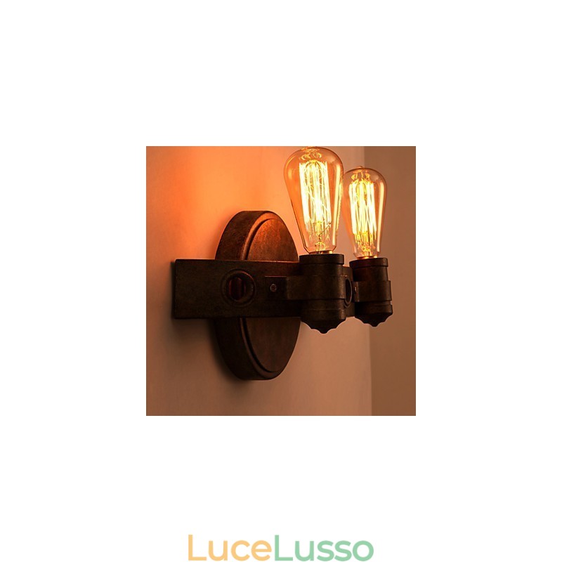 Lampada da parete creativa americana che restaura i modi antichi in ferro battuto con machete a luna piena