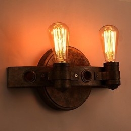 Lampada da parete creativa americana che restaura i modi antichi in ferro battuto con machete a luna piena