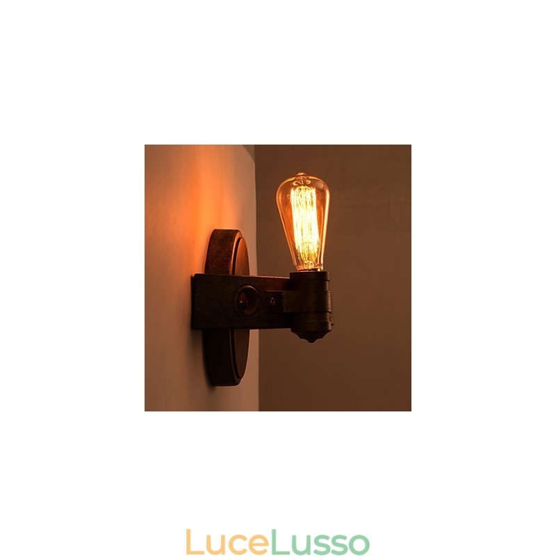 Lampada da parete creativa americana che restaura i modi antichi in ferro battuto con machete a luna piena