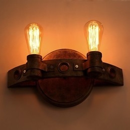 Lampada da parete creativa americana che restaura i modi antichi in ferro battuto con machete a luna piena