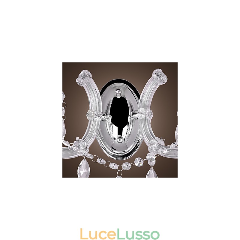 Elegante applique in cristallo con 2 luci
