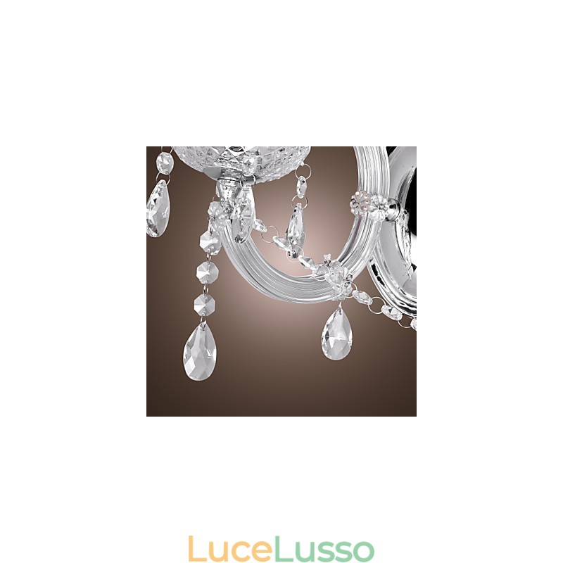 Elegante applique in cristallo con 2 luci