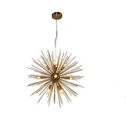 Lampadario creativo in rame imitazione retrò a 10 luci