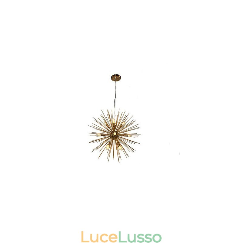 Lampadario creativo in rame imitazione retrò a 10 luci