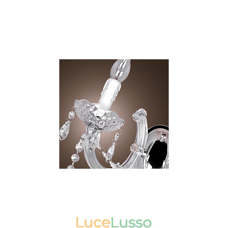 Elegante applique in cristallo con 2 luci