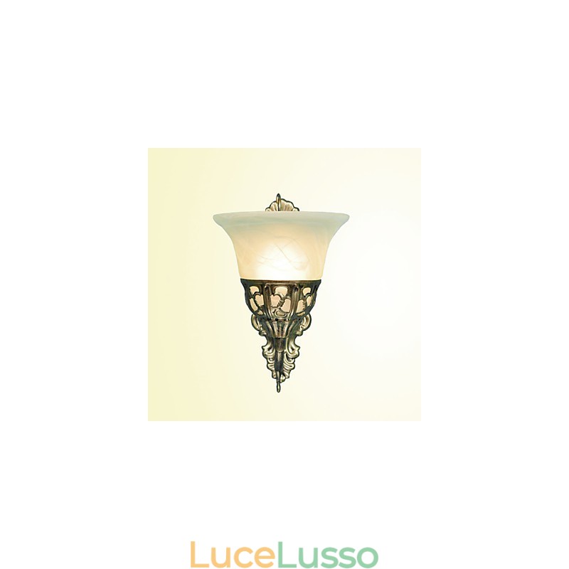 Lampade da parete europee Materiale in metallo Placcatura in bronzo Illuminazione con comodino Soggiorno Specchio frontale Lampada da balcone