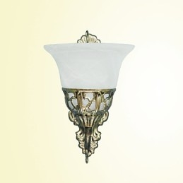 Lampade da parete europee Materiale in metallo Placcatura in bronzo Illuminazione con comodino Soggiorno Specchio frontale Lampada da balcone