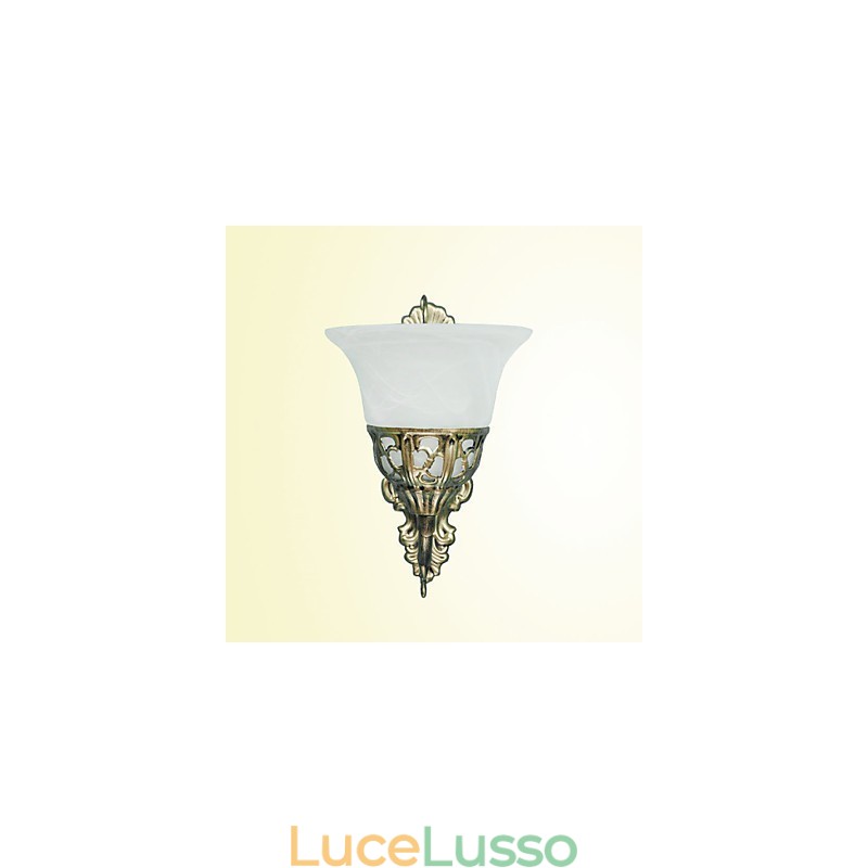 Lampade da parete europee Materiale in metallo Placcatura in bronzo Illuminazione con comodino Soggiorno Specchio frontale Lampada da balcone
