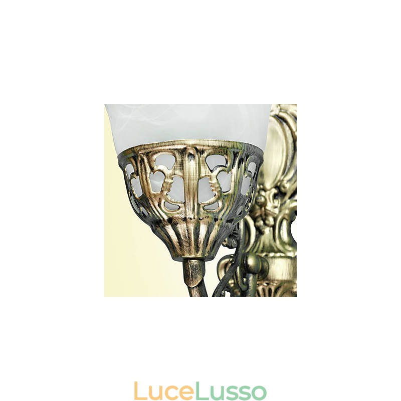 Lampade da parete europee Materiale in metallo Placcatura in bronzo Illuminazione con comodino Soggiorno Specchio frontale Lampada da balcone