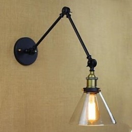 Lampada da parete in vetro Dumb Black che ripristina i modi antichi, decorazione per ristoranti rurali e bar