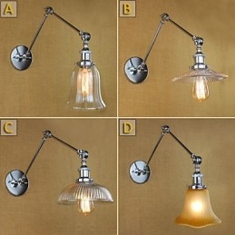 Applique da parete Illuminazione per il bagno Lampade da parete per esterni Lampade da parete per lettura Moderne Contemporanee Vetro