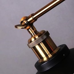 Lampada da parete retrò industriale rurale Lampada da parete doppia Ombrello nero