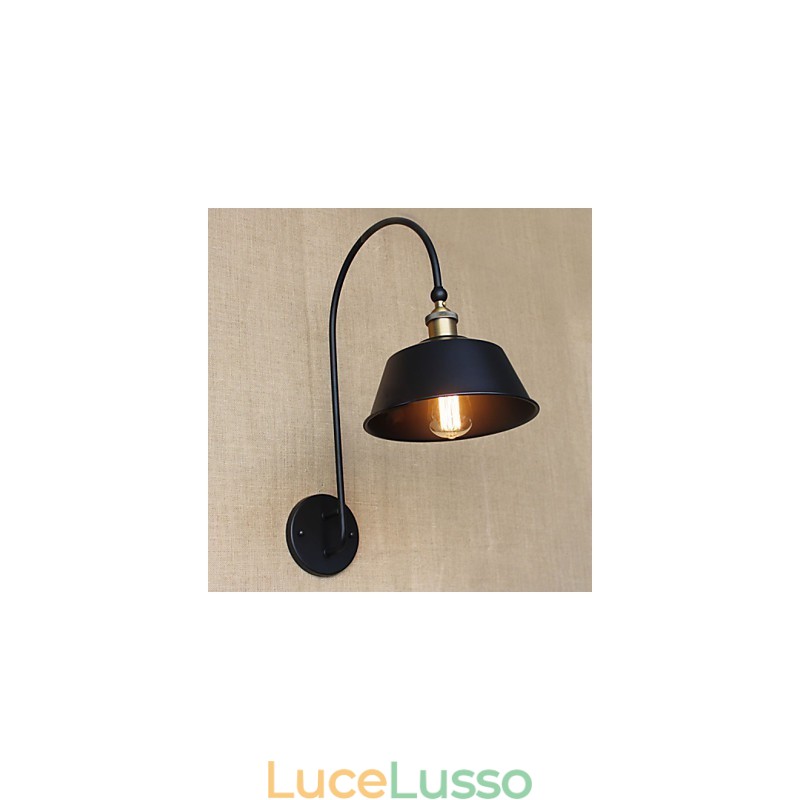 Lampada da parete decorativa in ferro da pranzo nostalgica in stile country americano LOFT Macchinari industriali Vento leggero Villa retrò