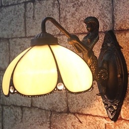 Lampada da parete in ferro battuto creativo rurale europeo contratto