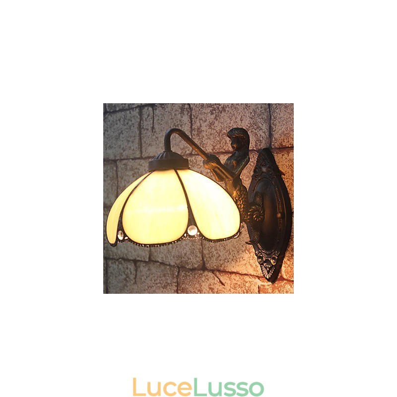 Lampada da parete in ferro battuto creativo rurale europeo contratto