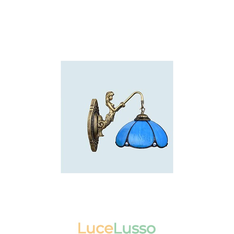 Lampada da parete in ferro battuto creativo rurale europeo contratto