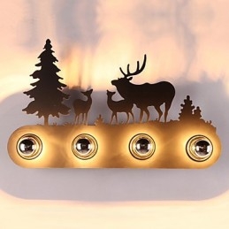 4 luci American Village Pastoral LOFT Style Camera da letto corridoio Ferro Retro Applique