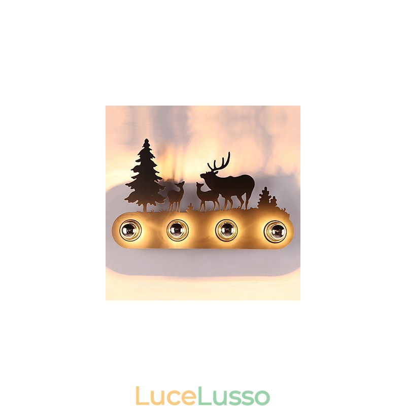 4 luci American Village Pastoral LOFT Style Camera da letto corridoio Ferro Retro Applique