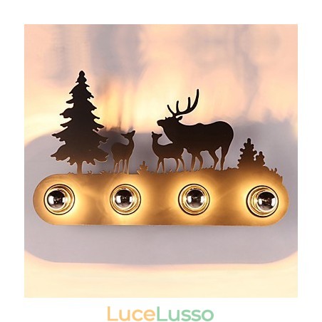 4 luci American Village Pastoral LOFT Style Camera da letto corridoio Ferro Retro Applique 4 luci American Village Pastoral LOFT Style Camera da letto corridoio Ferro Retro Applique