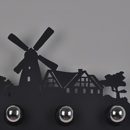 4 luci American Village Pastoral LOFT Style Camera da letto corridoio Ferro Retro Applique