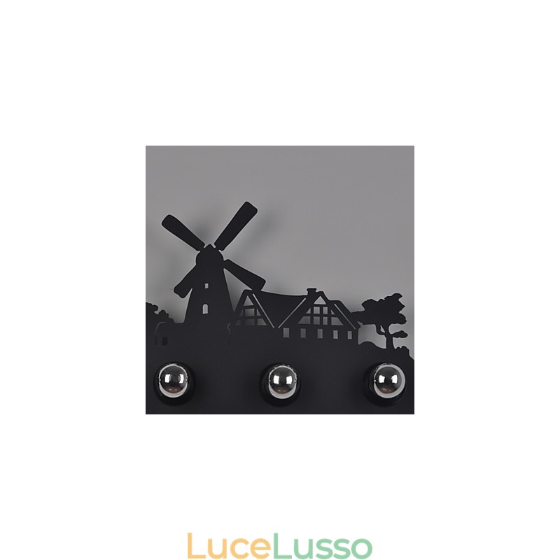 4 luci American Village Pastoral LOFT Style Camera da letto corridoio Ferro Retro Applique