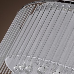 Moderno contemporaneo cristallo elettroplaccato montaggio a filo