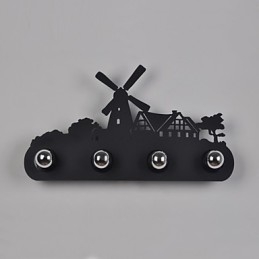 4 luci American Village Pastoral LOFT Style Camera da letto corridoio Ferro Retro Applique