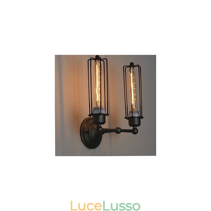 Lampada da parete in ferro retrò stile country americano Loft Art Industry Lights