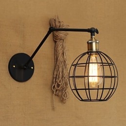 Applique da parete Lampade a sospensione Lampade da lettura da parete Mini Style Rustic Lodge Metallo