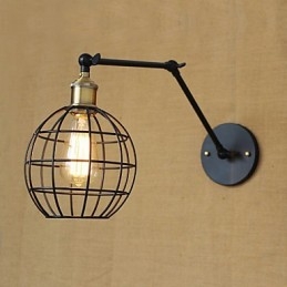 Applique da parete Lampade a sospensione Lampade da lettura da parete Mini Style Rustic Lodge Metallo
