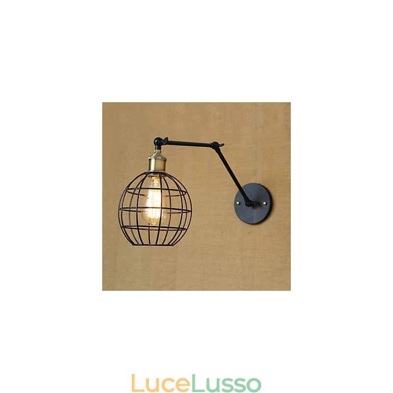 Applique da parete Lampade a sospensione Lampade da lettura da parete Mini Style Rustic Lodge Metallo