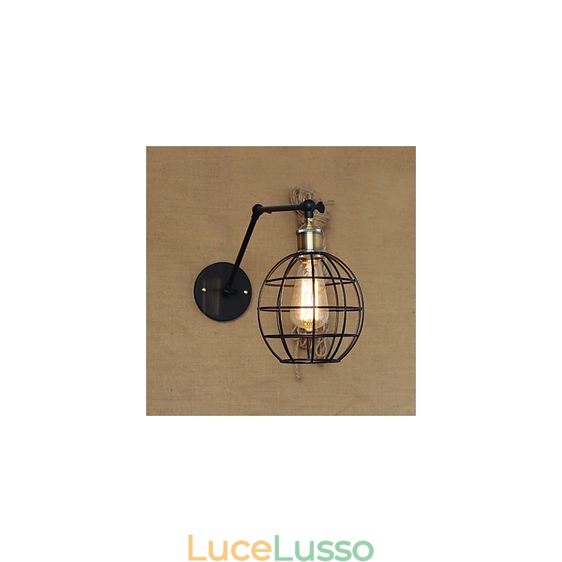 Applique da parete Lampade a sospensione Lampade da lettura da parete Mini Style Rustic Lodge Metallo