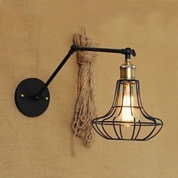 Applique da parete Lampade a sospensione Lampade da lettura da parete Mini Style Rustic Lodge Metallo