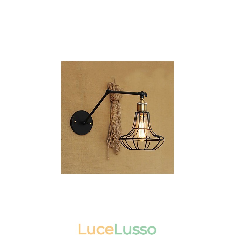 Applique da parete Lampade a sospensione Lampade da lettura da parete Mini Style Rustic Lodge Metallo