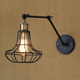 Applique da parete Lampade a sospensione Lampade da lettura da parete Mini Style Rustic Lodge Metallo