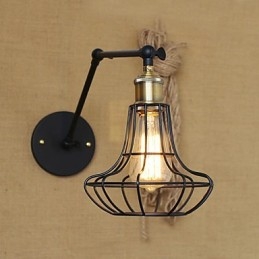 Applique da parete Lampade a sospensione Lampade da lettura da parete Mini Style Rustic Lodge Metallo