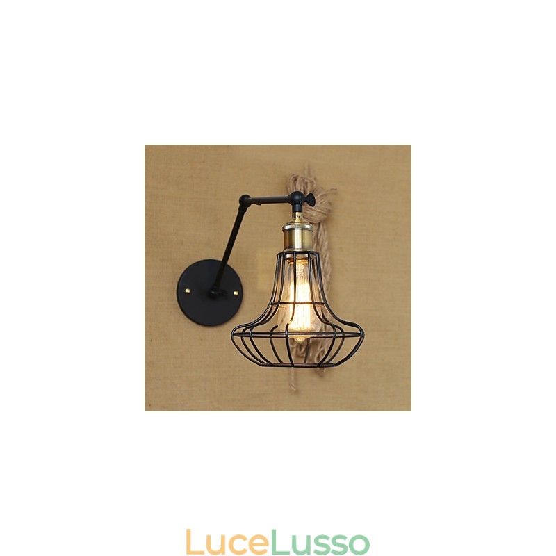 Applique da parete Lampade a sospensione Lampade da lettura da parete Mini Style Rustic Lodge Metallo
