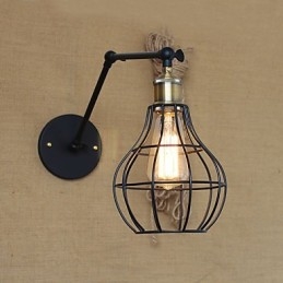 Applique da parete Lampade a sospensione Lampade da lettura da parete Mini Style Rustic Lodge Metallo