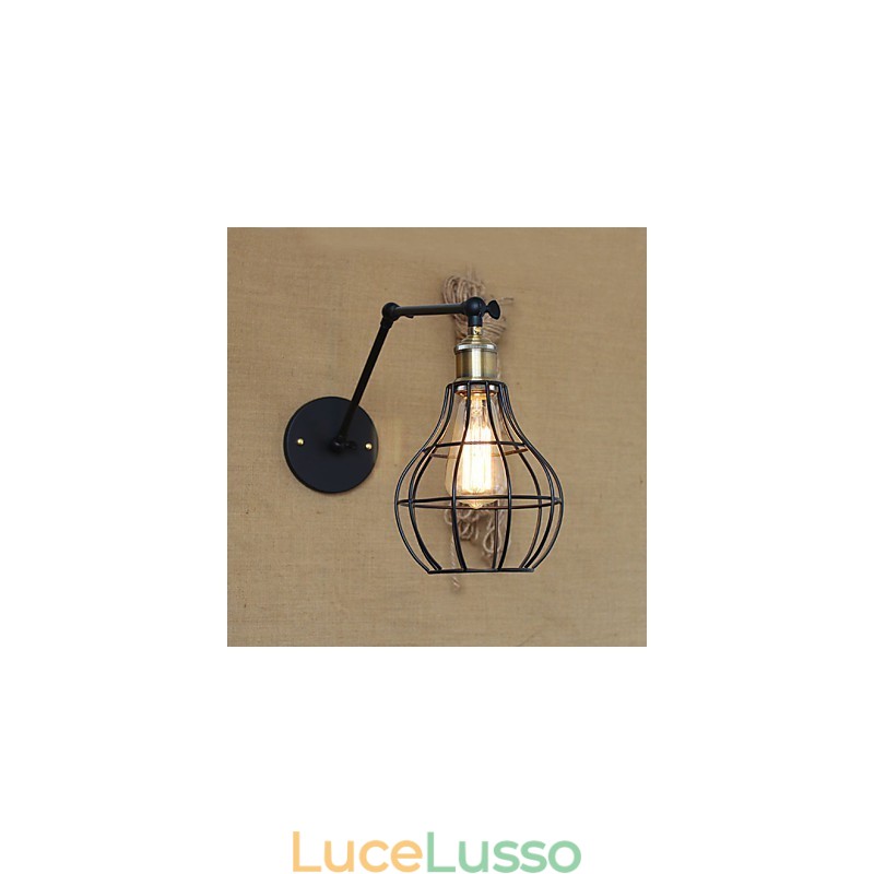 Applique da parete Lampade a sospensione Lampade da lettura da parete Mini Style Rustic Lodge Metallo