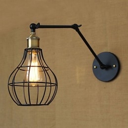 Applique da parete Lampade a sospensione Lampade da lettura da parete Mini Style Rustic Lodge Metallo