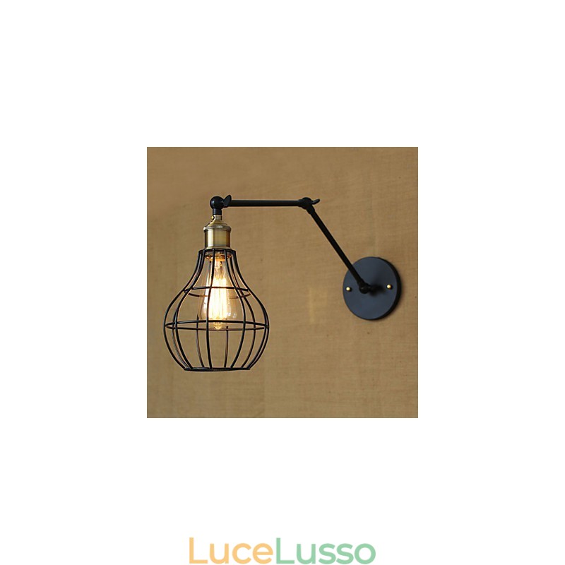 Applique da parete Lampade a sospensione Lampade da lettura da parete Mini Style Rustic Lodge Metallo