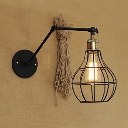 Applique da parete Lampade a sospensione Lampade da lettura da parete Mini Style Rustic Lodge Metallo
