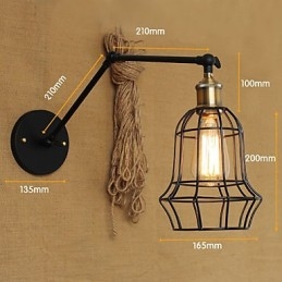 Applique da parete Lampade a sospensione Lampade da lettura da parete Mini Style Rustic Lodge Metallo