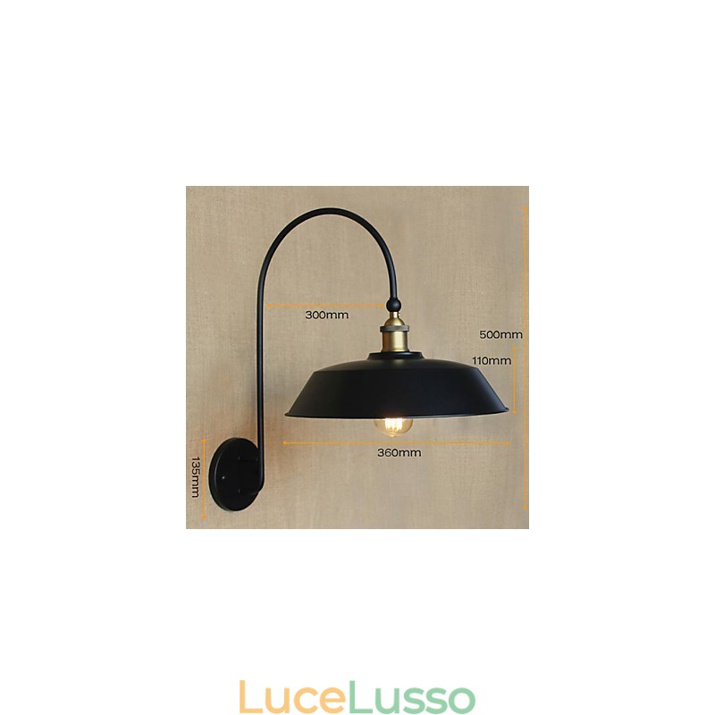 Lampada decorativa per soggiorno, balcone, corridoio, scale, stile industriale, retrò, in ferro battuto, stile americano creativo