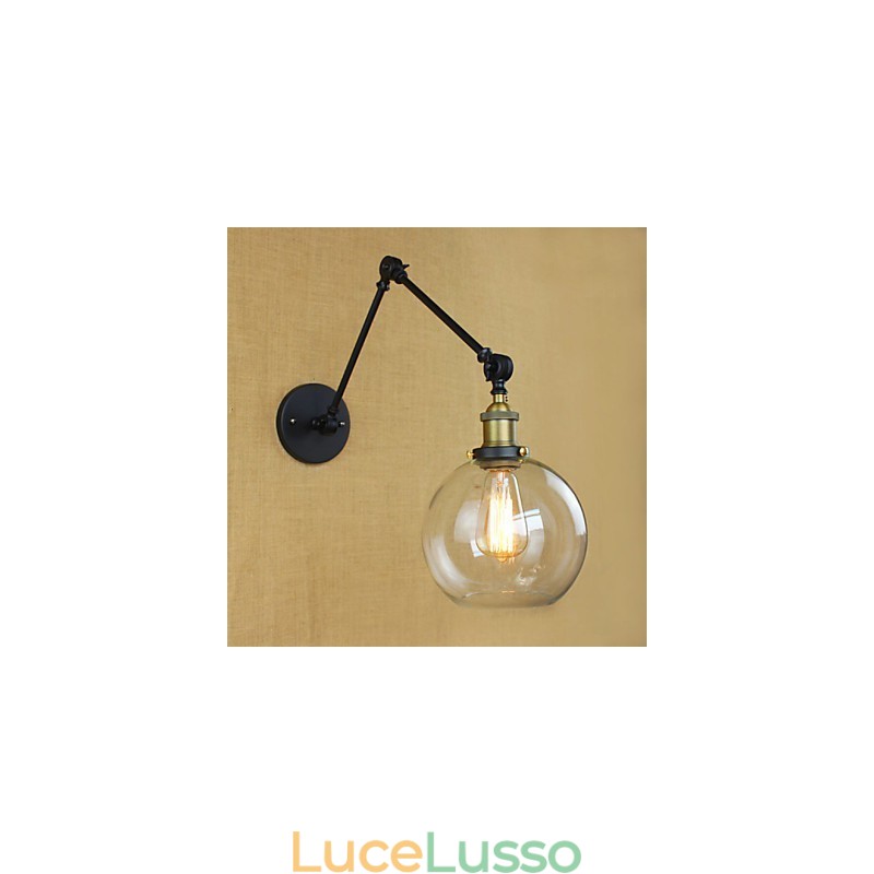 Il lungo braccio del muro di vetro Ferro Industriale Creativo Telescopico Camera da letto Retro Nostalgico Ristorante Pieghevole Corridoio