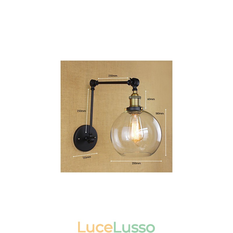 Il lungo braccio del muro di vetro Ferro Industriale Creativo Telescopico Camera da letto Retro Nostalgico Ristorante Pieghevole Corridoio