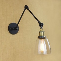 Il lungo braccio del muro di vetro Ferro Industriale Creativo Telescopico Camera da letto Retro Nostalgico Ristorante Pieghevole Corridoio