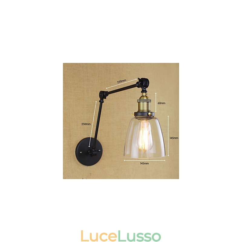 Il lungo braccio del muro di vetro Ferro Industriale Creativo Telescopico Camera da letto Retro Nostalgico Ristorante Pieghevole Corridoio