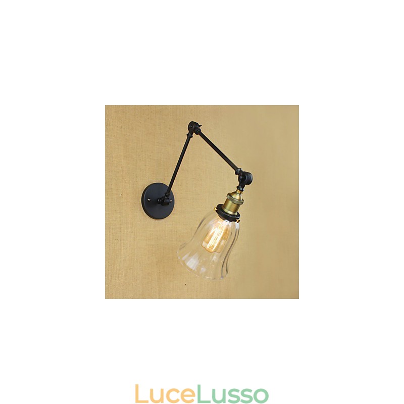 Il lungo braccio del muro di vetro Ferro Industriale Creativo Telescopico Camera da letto Retro Nostalgico Ristorante Pieghevole Corridoio