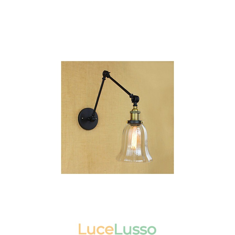 Il lungo braccio del muro di vetro Ferro Industriale Creativo Telescopico Camera da letto Retro Nostalgico Ristorante Pieghevole Corridoio